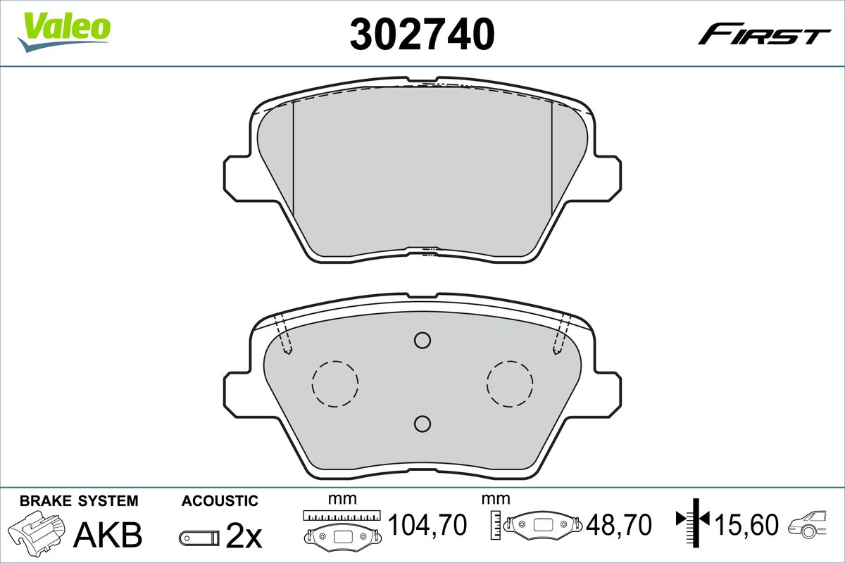 VALEO Fékbetét, mind 302740_VALEO